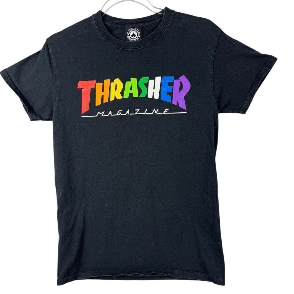 Thrasher Magazine Men's Size Small Black Graphic Skateboard T-Shirt Size S
